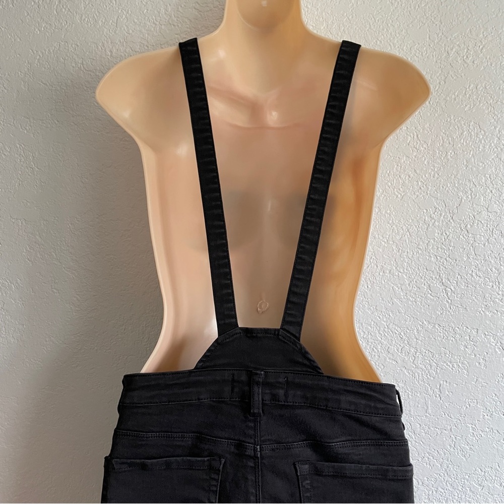 PacSun Black Leland Skinny Overalls Size 25 Stretchy - Picture 4 of 8